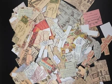 50pcs Small Vintage/Graffiti Newspaper Stickers.  Scrapbooking, Journaling