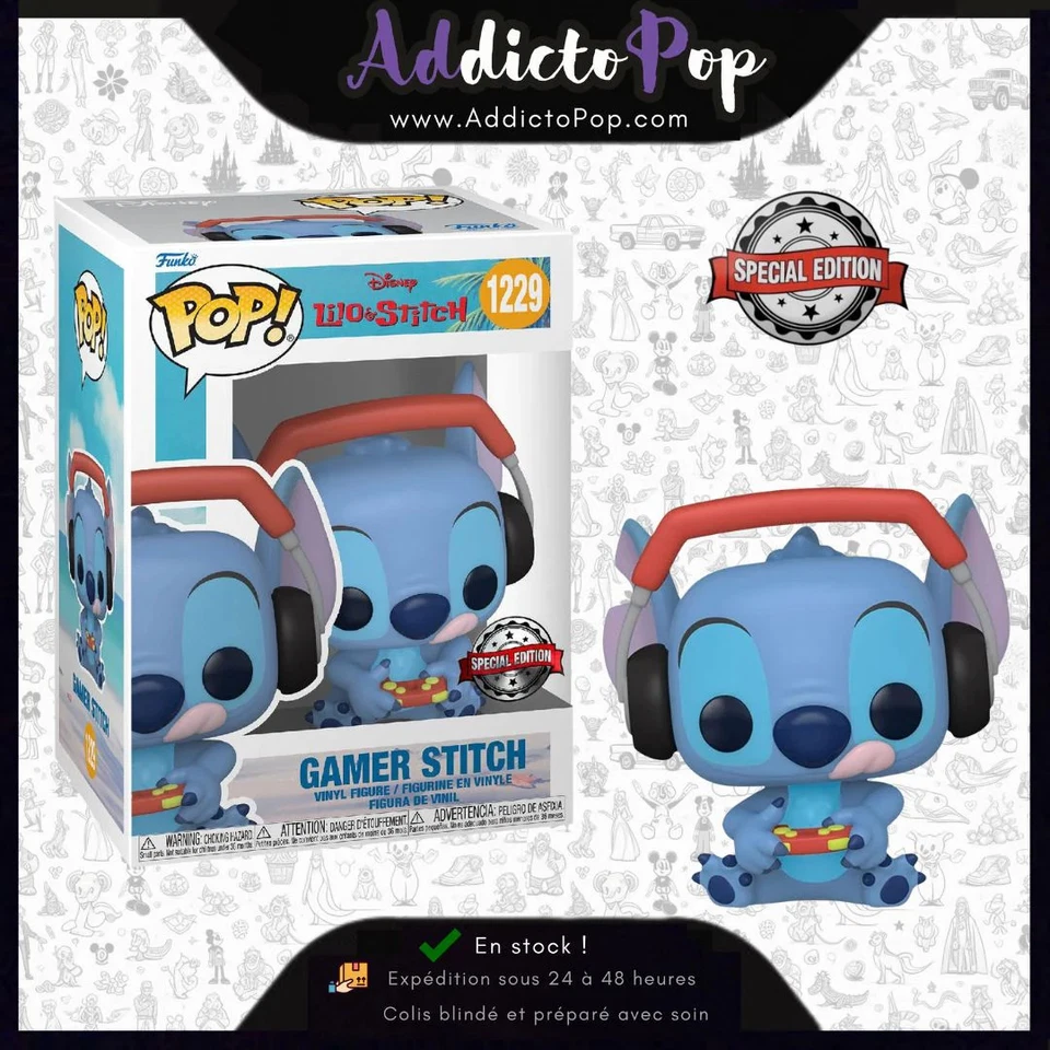 Funko Pop! Disney Lilo & Stitch [1229] - Gamer Stitch (Special Edition) - Photo 1/1
