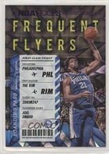 2020-21 Panini NBA Hoops Frequent Flyers Purple Explosion Joel Embiid #15 0a3