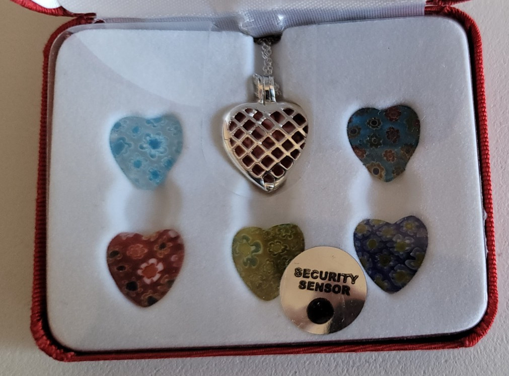 Sterling Reflections Silver Changeable Heart Neck… - image 1