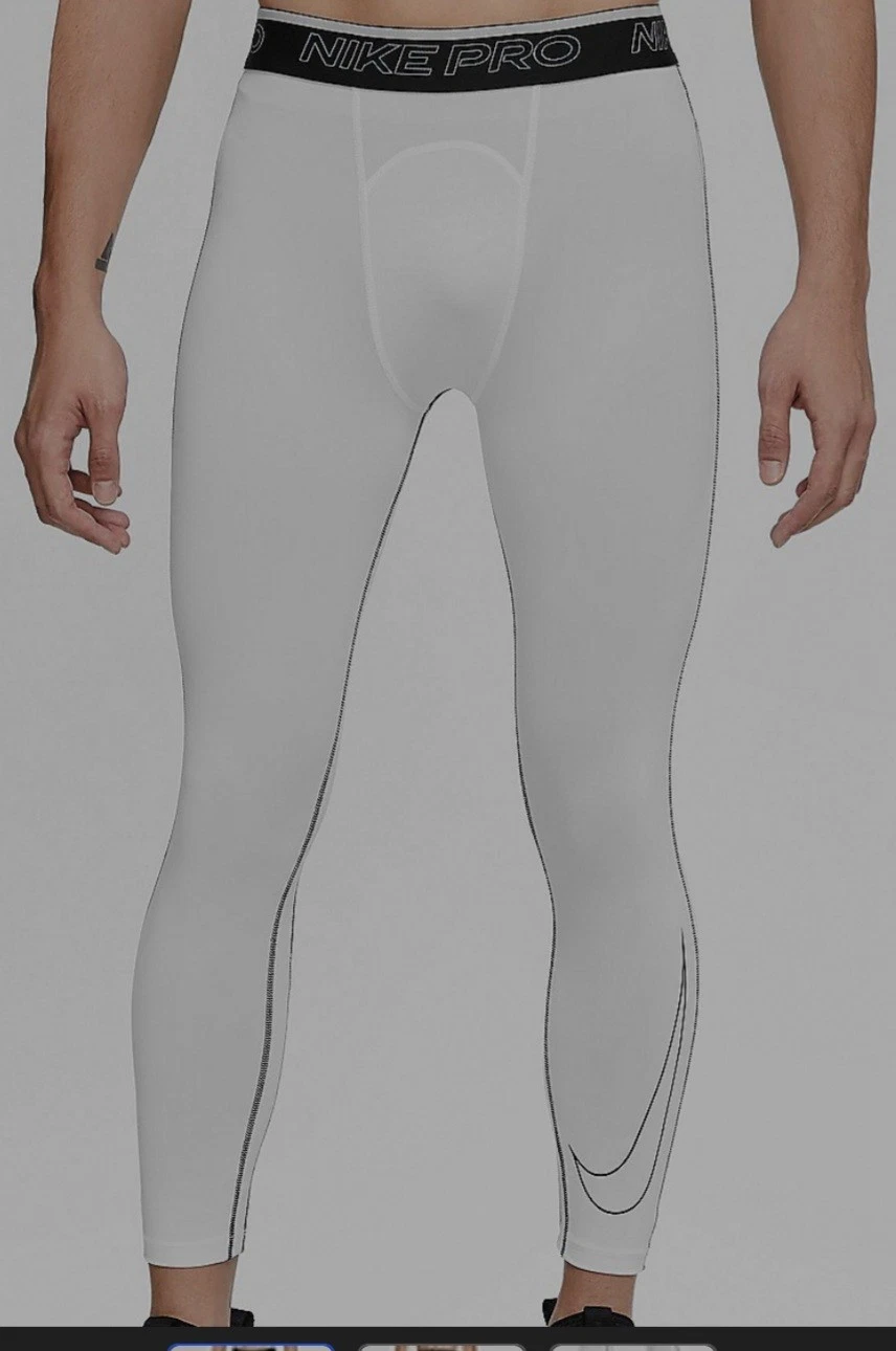 NEW Men's Nike Pro Dri-FIT Training Tights White DD1913-100 SIZE XXL