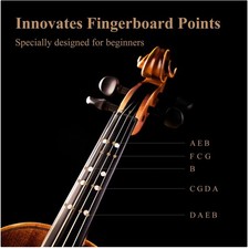 Matte Full Size Violin Set for Beginners with Hard Case