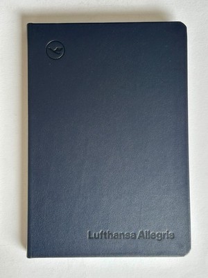 LUFTHANSA Allegris Notizbuch dunkelblau punktkariert DIN A5 Kladde Notebook NEU