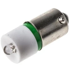1 pc RS PRO 208655 Green LED Indicator Lamps BA9s Single Chip 24 V ac/dc 100000