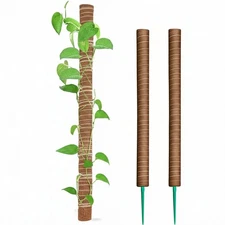2PCS 15.7" Moss Pole Coco Coir Plant Support for Monstera Climbing Plants