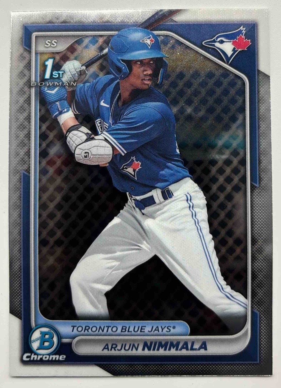 Arjun Nimmala 2024 Bowman Chrome 1st Prospect RC Rookie Blue Jays