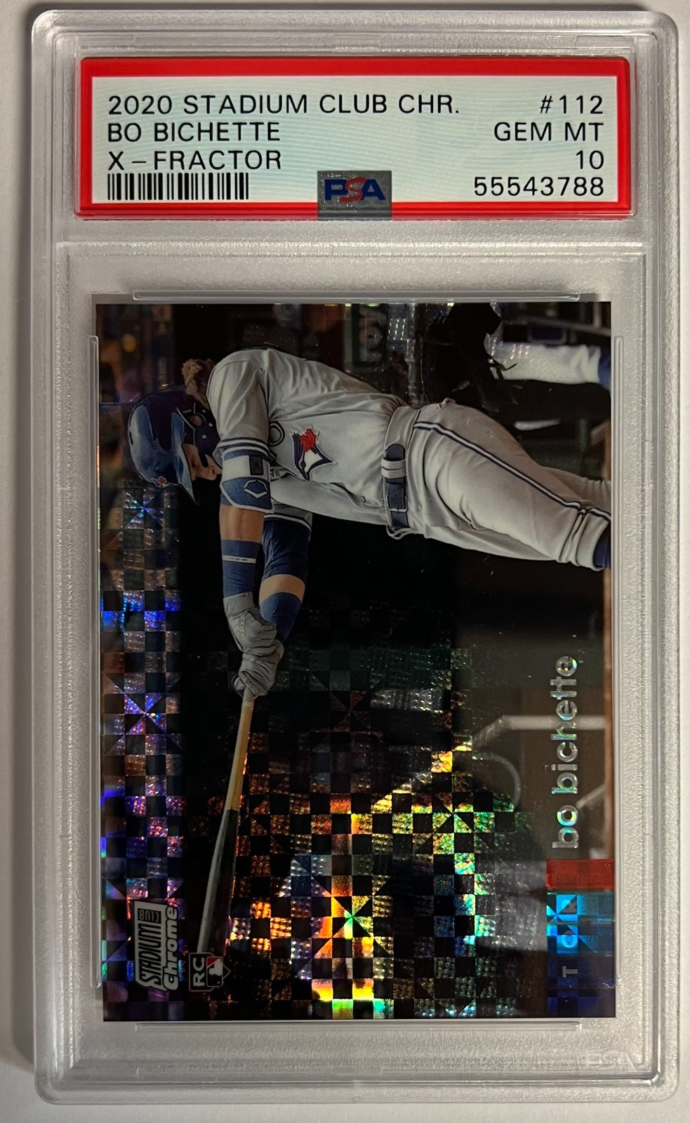 2020 Topps Stadium Club Chrome Bo Bichette RC X Fractor #112 PSA 10 GEM MINT