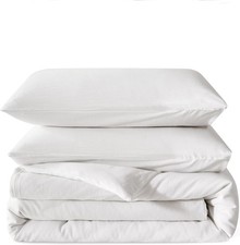 Linen Duvet Cover Queen Size - Soft Breathable Cotton Linen Blend, 3-Pieces