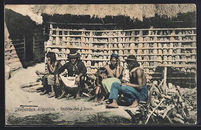 Argentina, Indios del Chaco, Ansichtskarte 1914 