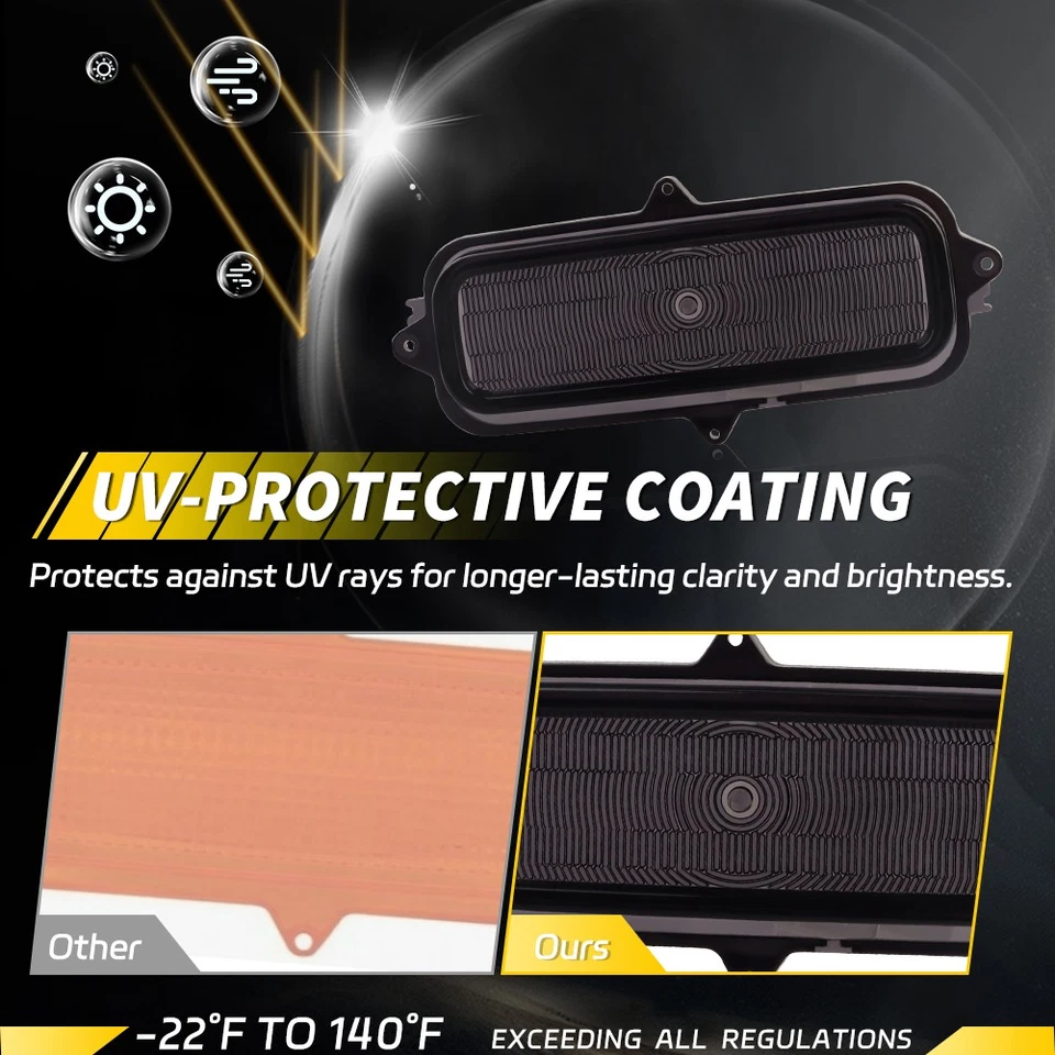 Lentes de señal de giro de estacionamiento delanteras de humo de 2 piezas para camioneta Chevrolet 1960-1966 Foto 3 de 4