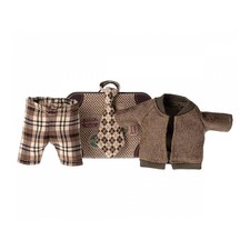 Maileg: Kleidung f&uuml;r Opa Maus ohne Koffer, Outfit for Granddad Mouse