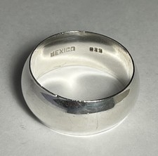 Vintage Mexico 925 Sterling Silver Wedding Band Size 14 Big Solid Heavy 17g