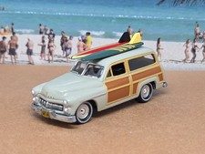 1950 Mercury Woody Wagon Collectible 164 Scale Limited Edition Diorama Surf Rod