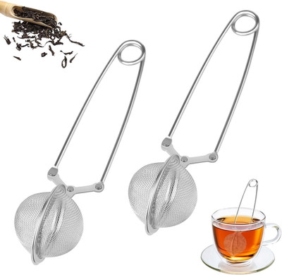 2 Tee-Eier, Teeei Für Losen Tee, Tea Strainer, Edelstahl-Mehlsieb-Staubwedel, Te