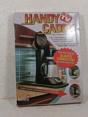 As Seen On TV Handy Caddy Sliding Kitchen Appliance Caddy MILEN Black Open Box