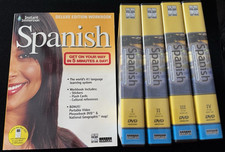 NEW Instant Immersion Spanish Levels 1-4 ,Workbook, map, 16 audio CD's 2 BOOKS