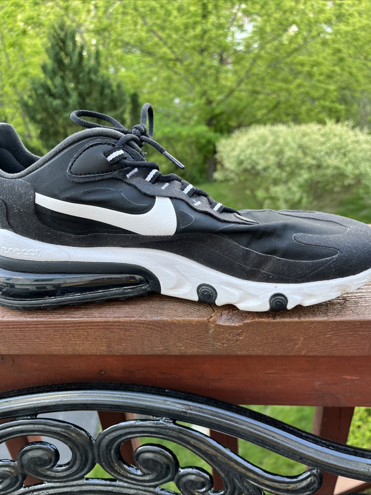 Nike Air 270 React Black And White Men’s Shoes Si… - image 2