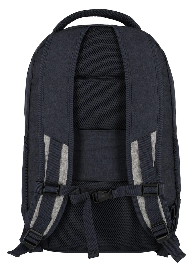 travelite Basic Melange Backpack Rucksack Laptoptasche Tasche Marine / Grey Blau - Bild 3 von 3