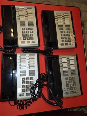 Vntg Merlin 10 Button Office Phone 4 Lot AT&T Lucent Avaya Business Set Black