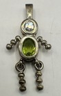 Sterling Silver 925 Baby Boy Pendant With August Birthstone. 2.49 Grams — photo 1