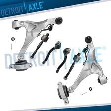 RWD Front Lower Control Arm w/ Ball Joints Tie Rods Kit for Infiniti G25 G37 Q40