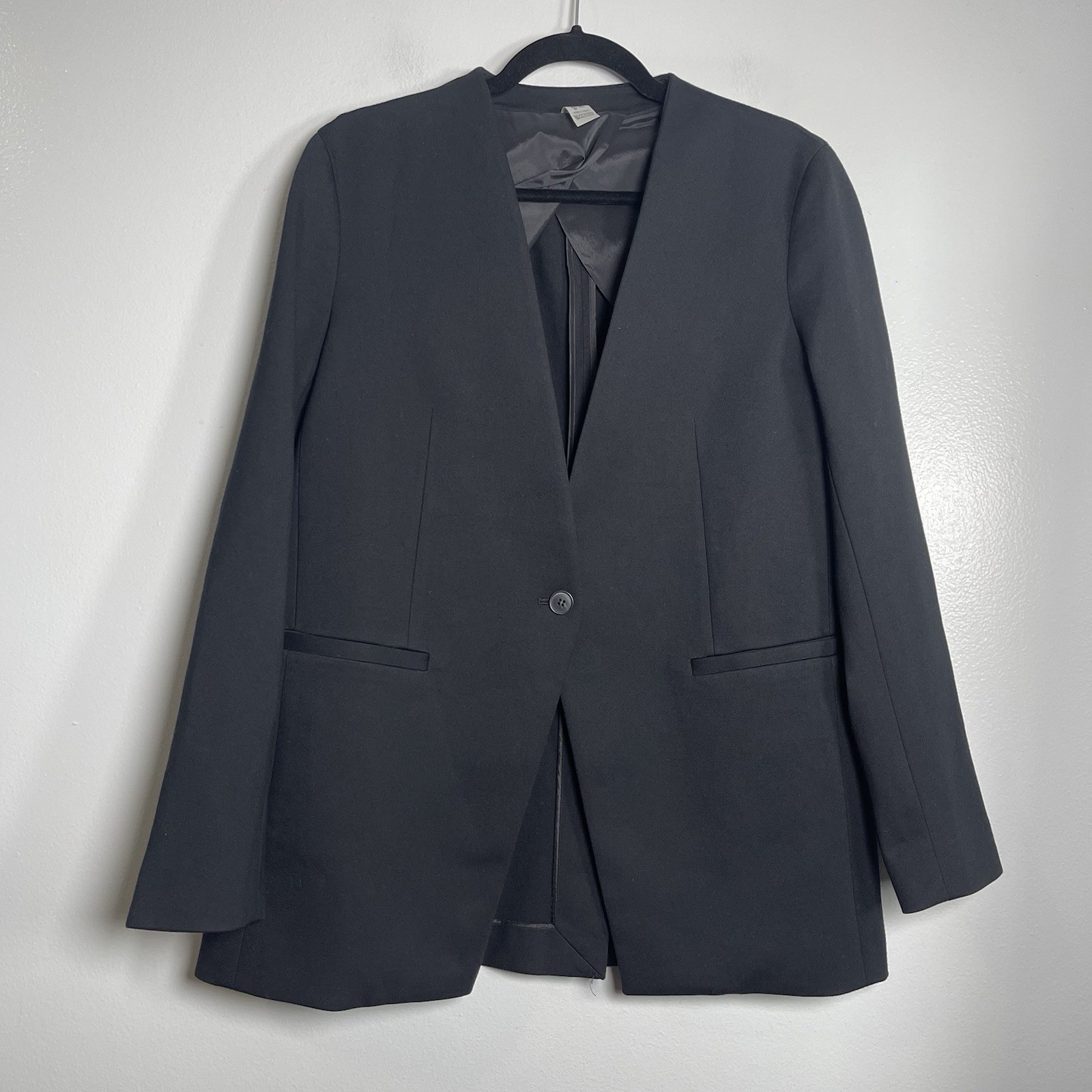 SPANX Perfect Collarless Blazer Medium Black Pont… - image 2