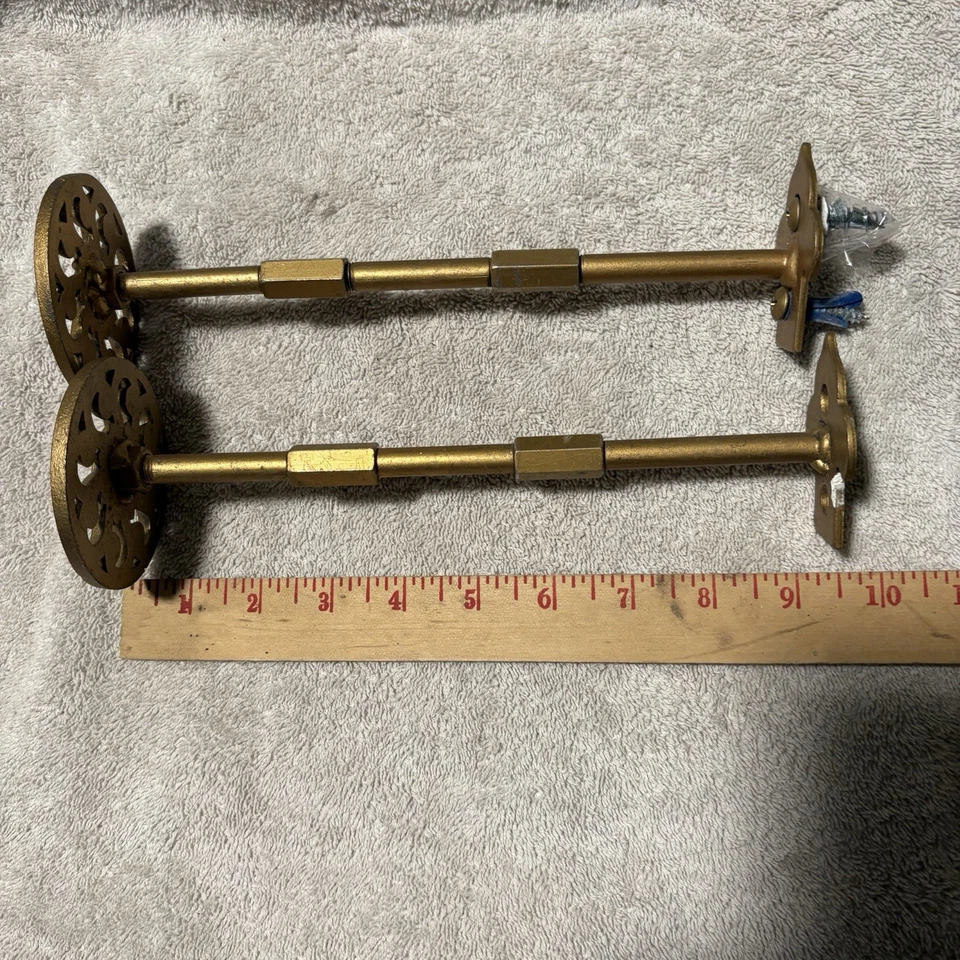 Antique Drapery Rod Co. Medallion Curtain Tieback Set of 6, Gold 2 Sm 2 Md 2 Lrg - Image 4 of 4