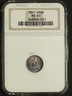 1841 NGC MS-61 Liberty Seated Half Dime