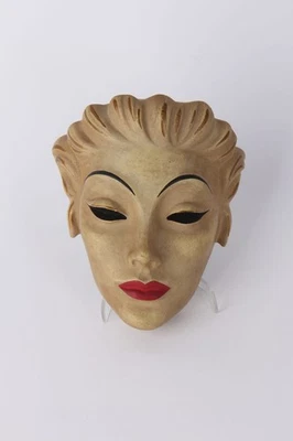 Keramik Wandmaske -Nora- Antik Art Deco - Bild 1 von 4