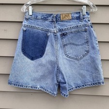Vintage Lee Jean Shorts Womens Blue Denim Size 11 Union Made