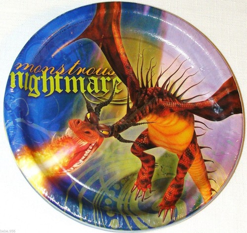 ~~~HOW TO TRAIN YOUR DRAGON~~ 8- DESSERT PLATES PARTY SUPPLIES - 第 1/1 張圖片