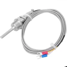 K-Type Thermocouple Temperature Sensor 1/2"NPT Thread Detachable 3-Pin Connector