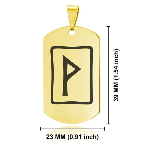 Collana Ciondolo Etichetta Cane Anziano Futhark Antico Alfabeto Rune Cane - Foto 52 di 148