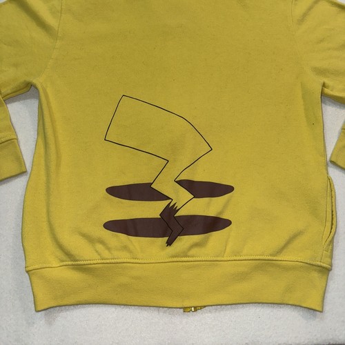 Pokémon Full Zip Sweatshirt Kids XL Yellow Hoodie Pikachu Casual Anime - Picture 12 of 12
