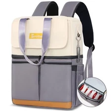 Backpack Cooler Double Decker 12 Ice Pack 36 Can 24 Hour Waterproof Women