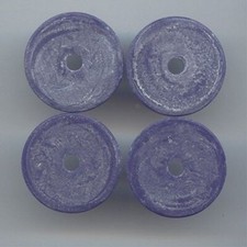 24 VINTAGE NAVY MATTE ACRYLIC 3x24mm. SMOOTH ROUND DISC SPACER BEADS 6639