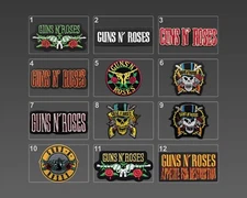 Guns N' Roses Patches, GNR Patches, Embroidery Patches, Iron On Patches, Rock