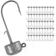 50Pcs Mushroom Ned Rig Jig Heads Hook Bass Cr...