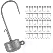 50Pcs Mushroom Ned Rig Jig Heads Hook Bass Crappie Fishing Lures 1/8 3/16 1/4 oz