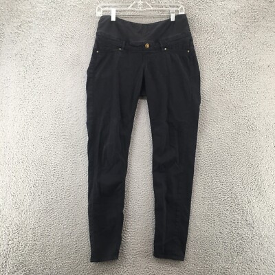 H&M Mama Maternity Skinny Jeans Women Black Cotton Blend Ultra Low Rise  Casual