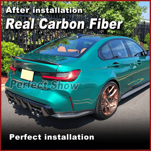 Carbon Heck Stoßstangen Splitter Flaps Seite Canards Passt für BMW G80 M3 21-24 - Picture 4 of 13