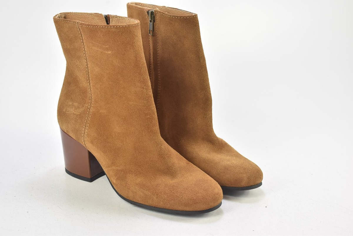 Leder Viktorianische Stiefel Ockerfarbene Stiefel Gelbe