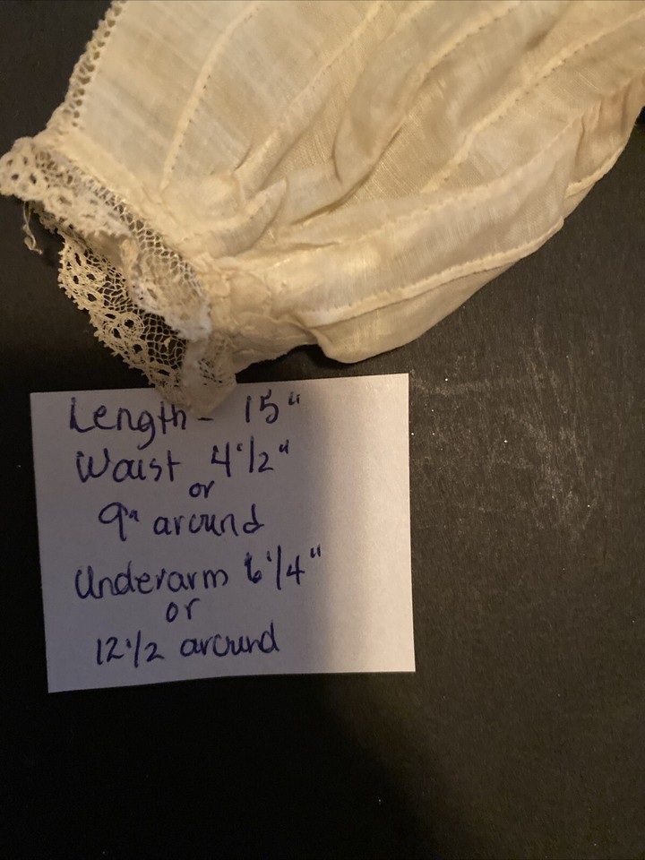 Antique Bisque Doll Dress 15” For French Or German Doll Nice Design