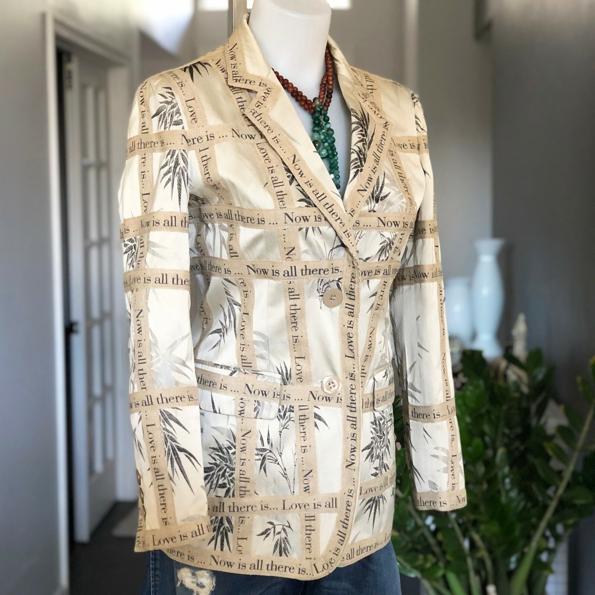MOSCHINO COUTURE! blazer w/ Love is all there is  Now is