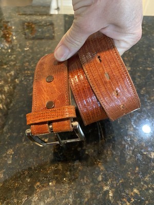 Vintage Justin Boots Genuine Lizard Brown Leather Belt Justin Lizard Boots - Etsy main image 3