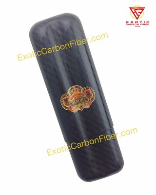 Maximus REAL Carbon Fiber 2 Finger Cigar Case 57 Ring Gauge Size