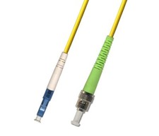 1M 3.28ft OS2 LC/UPC to ST/APC Fiber Optic Cable Simplex Singlemode 9/125