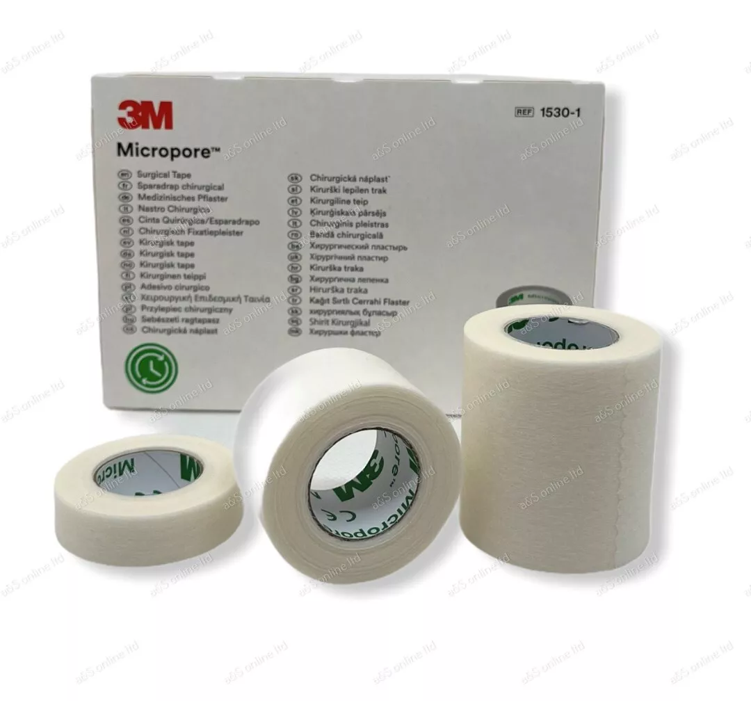  3M Micropore Tape 1530-1 (2 rolls) 1 x 10 yards : Health &  Household