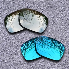 US Silver Blue Replacement Lenses For-Oakley Holbrook Metal Anti-Scratch