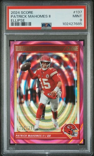 2024 SCORE /299 PATRICK MAHOMES ELLIPSE #137 PSA 9